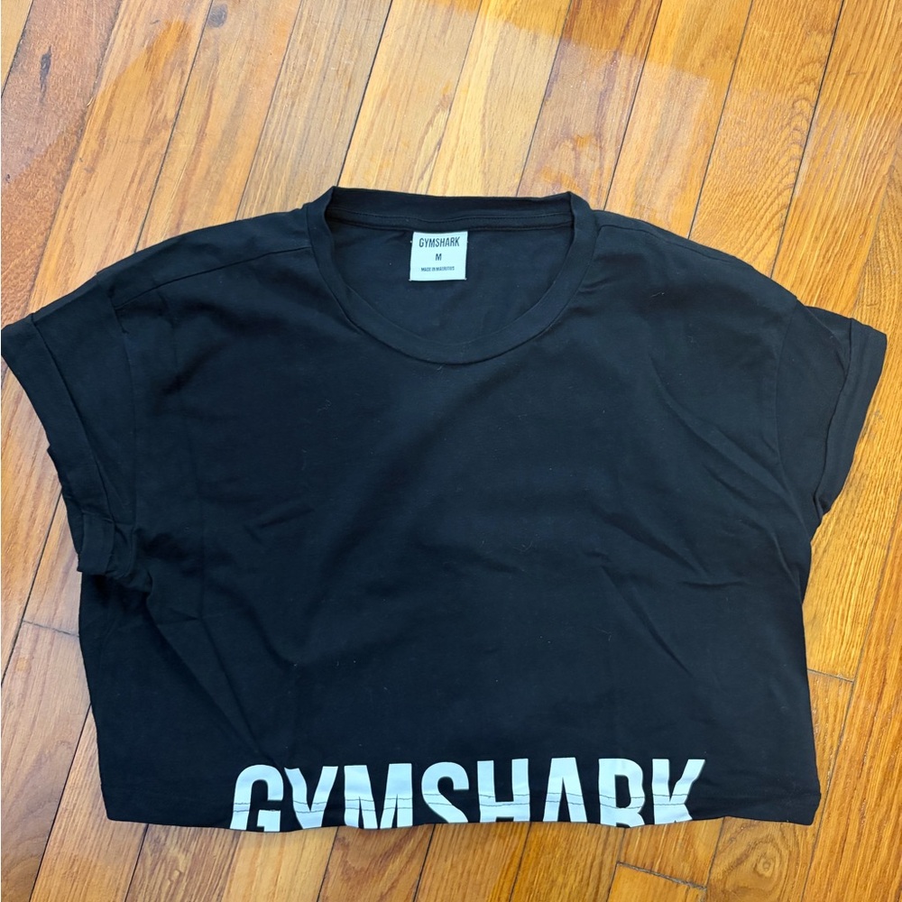 Gymshark Athletic Black Tee with White Logo